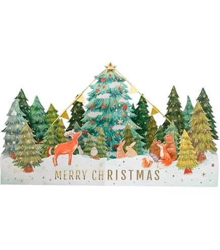 Amazon.co.jp: クリスマスカード ポップアップ 仕掛け絵本